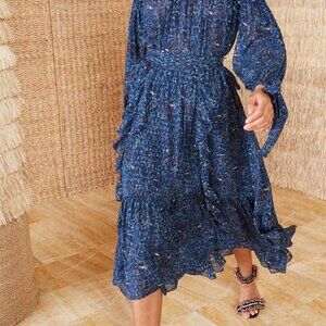 NWOT ULLA JOHNSON Silk Fae Midi Skirt in Dusk M $650